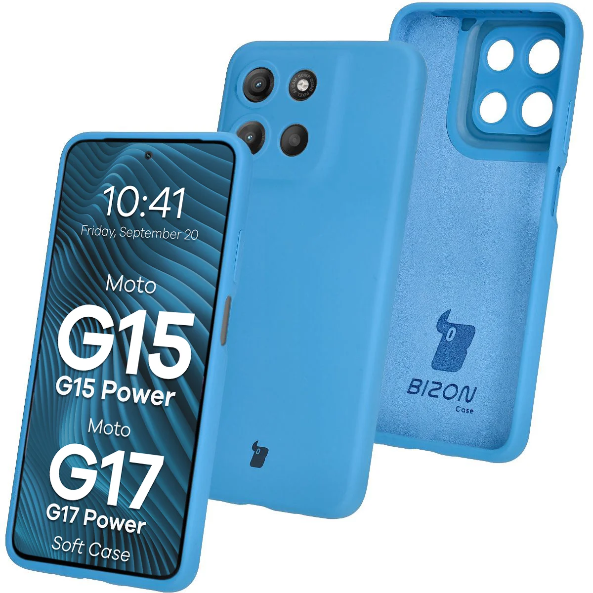 Silikonowe etui Bizon Soft Case do Motorola Moto G17 / G17 Power / G15 / G15 Power